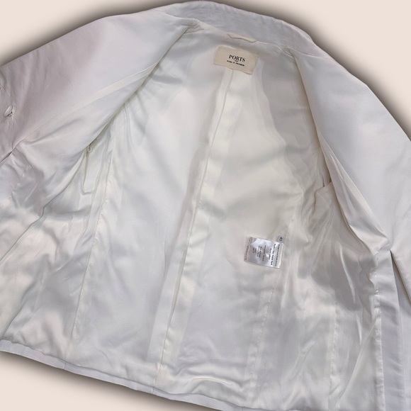 Ports 1961 Ivory Paneled Double-Breasted Blazer French Size 40 = US Size 8 - Picture 14 of 16
